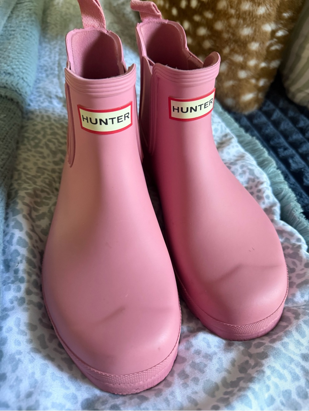 Classic Hunter Women's Chelsea Rain Boots waterproof Dusty Pink size 8 - Picture 6 of 7